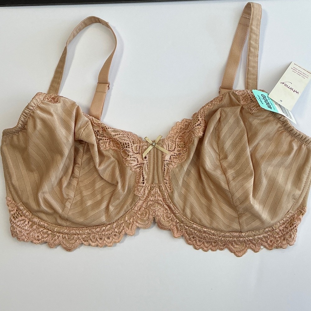 NWT Lunaire Whimsy 40DDD Barbados Lace Underwire Demi Bra Nude Beige Tan 15211